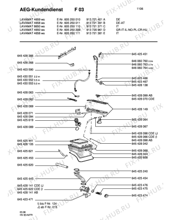 Взрыв-схема стиральной машины Aeg LAV8650 - Схема узла Section3